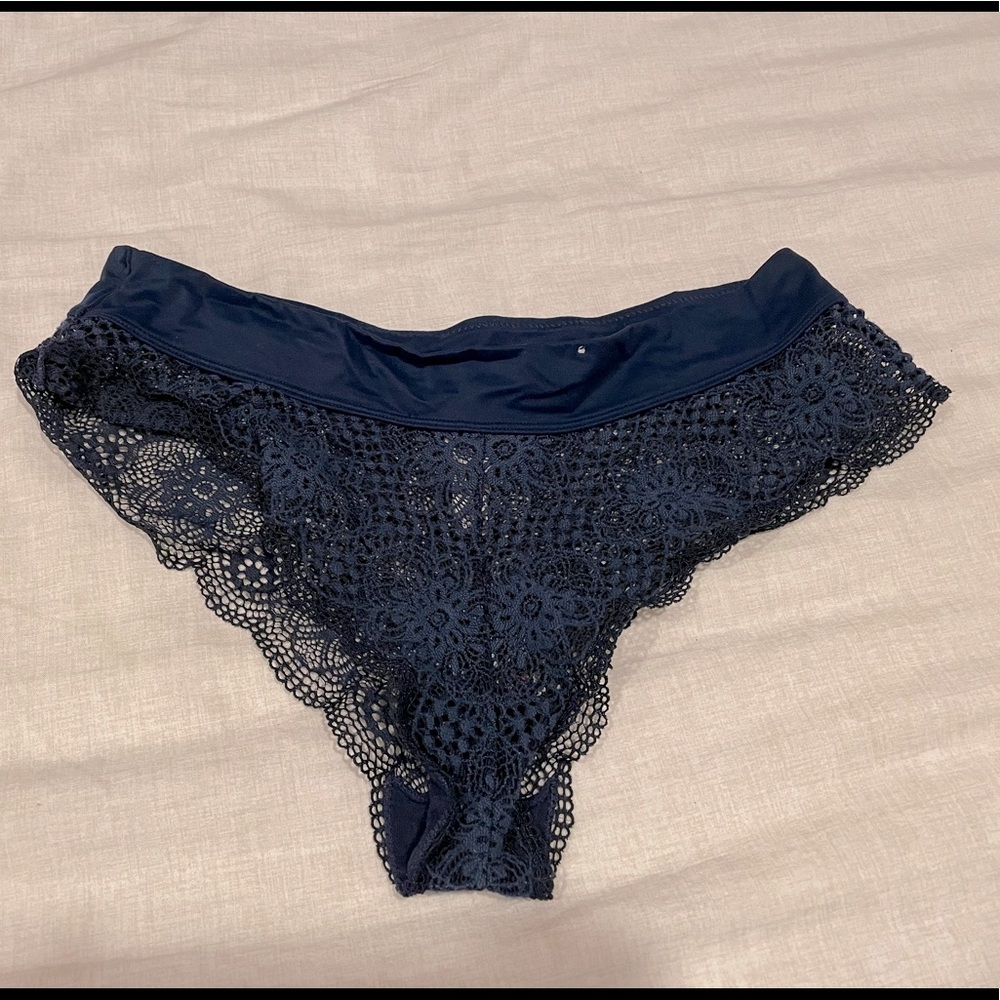 Blue Lace Panties Size M by Auden